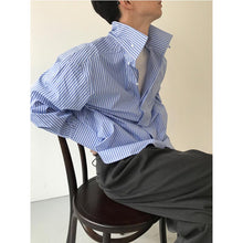 Load image into Gallery viewer, Striped Loose Blue Casual Shirt
