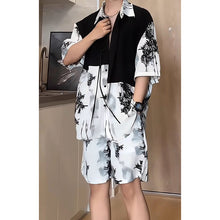 Load image into Gallery viewer, Summer Ice Silk Shirt and Shorts Two Piece Set
