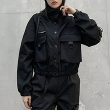 Load image into Gallery viewer, Autumn and Winter Black Stand Collar Jacket
