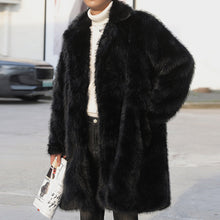 Load image into Gallery viewer, Winter Long Thick Faux Plush Coat
