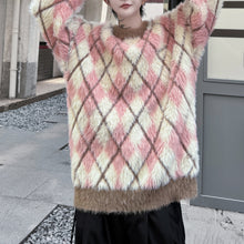 Load image into Gallery viewer, Plaid Pullover Soft Woolen Sweater
