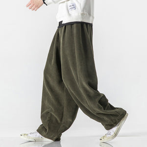 Retro Corduroy Straight Leg Pants