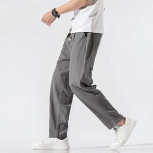 Cotton Linen Straight Casual Pants