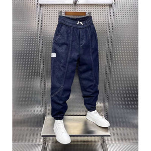 Winter Denim Harem Loose Fleece Pants