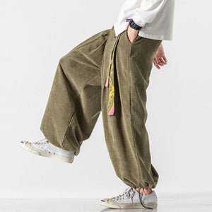 Loose Corduroy Casual Straight Pants