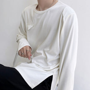 Simple Shoulder Padded Loose Shirt