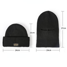 Load image into Gallery viewer, Retro Black Warm Knitted Hat
