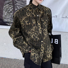 Load image into Gallery viewer, Leopard Print Long Sleeve Shirt Men&#39;s Jacket
