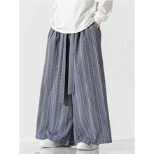 Load image into Gallery viewer, Loose Culottes Harem Stripe Casual Pants
