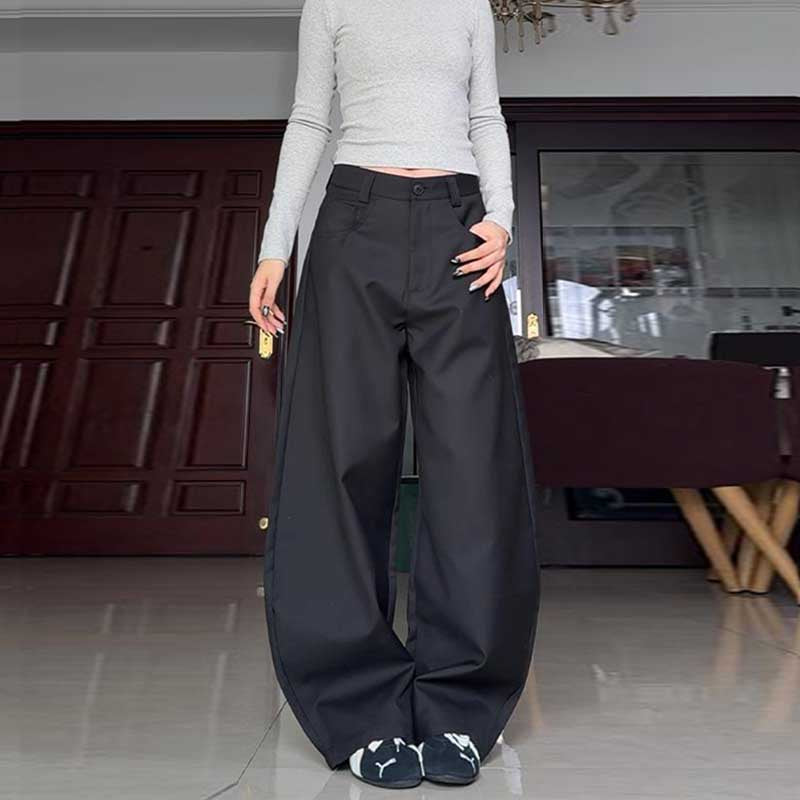 Vintage Draped Black Scimitar Suit Pants