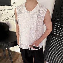 Load image into Gallery viewer, Hollow Jacquard Disc Button Vest
