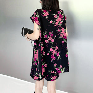 Floral Sleeveless Casual Suit