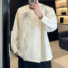 Load image into Gallery viewer, Fireworks Embroidered Jacquard Long-sleeved Shirt
