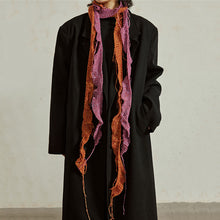 Load image into Gallery viewer, Irregular Spiral Colorblock Knitted Scarf
