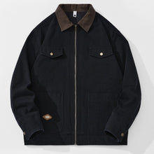 Load image into Gallery viewer, Colorblock Workwear Lapel Washed Jacket
