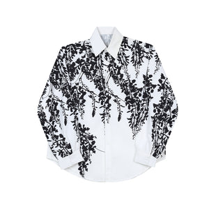 Printed Long Sleeve Loose Casual Shirt