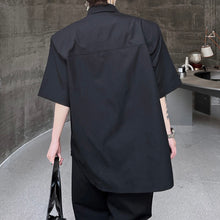 Load image into Gallery viewer, Paneled Dark Short Sleeve Shirt
