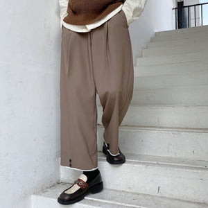 Straight-leg Loose Suit Pants