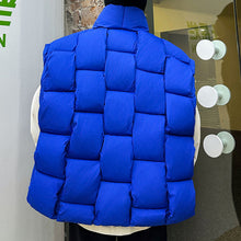 Load image into Gallery viewer, Stand Collar Down Cotton Square Vest
