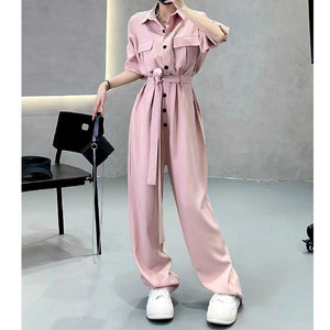 Loose Wide-Leg Casual Jumpsuit