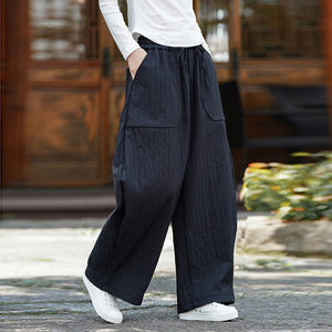 Plush And Thickened Casual Loose Straight Harem Pants