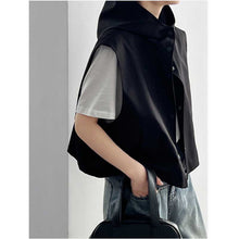 Load image into Gallery viewer, Casual Hooded Cropped Vest
