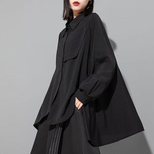 Casual Slit Cape Shirt