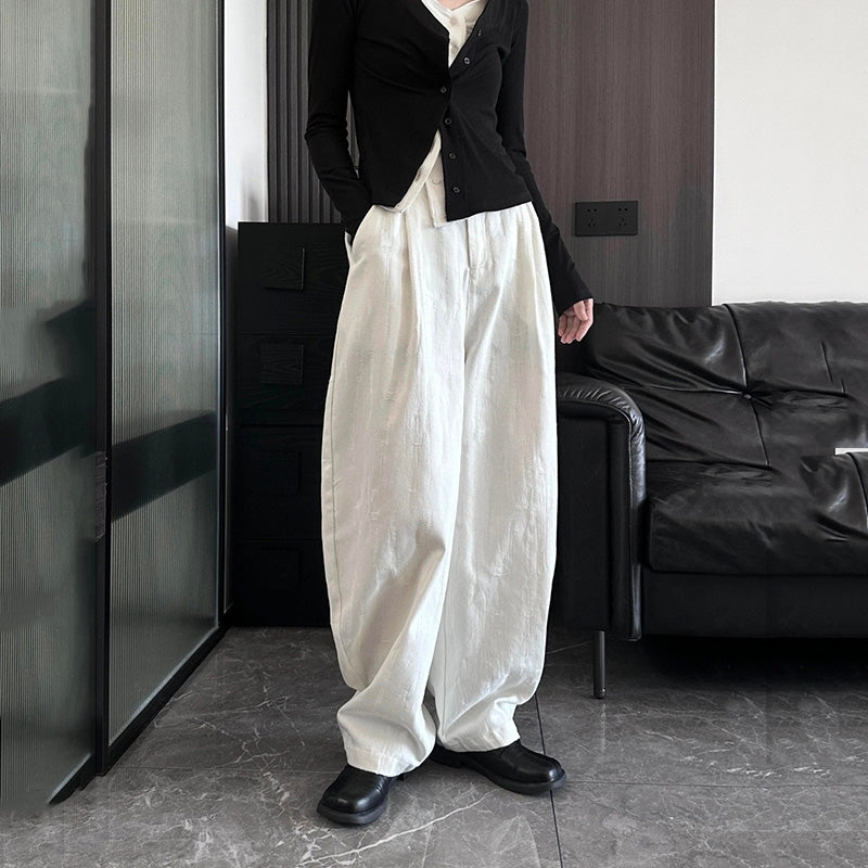 Loose Floor-length Straight Pants