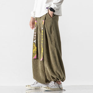 Loose Corduroy Casual Straight Pants