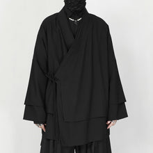 Load image into Gallery viewer, Dark Fake Two Piece Slanted Placket Cardigan
