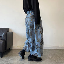 Load image into Gallery viewer, Retro Embroidered Thickened Loose Wide Leg Pants
