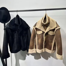 Load image into Gallery viewer, Loose Double-layer Collar Warm Fur Coat
