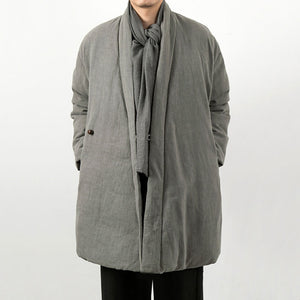 Loose Mid-length Slanted Jacket