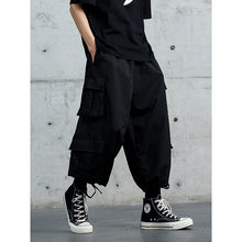 Load image into Gallery viewer, Multi-pocket Straight Drawstring Trousers
