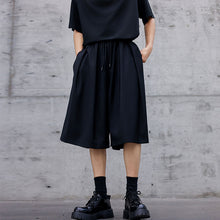 Load image into Gallery viewer, Summer Dark Drawstring Pleated Shorts
