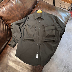 Japanese Loose Big Pocket Shirt