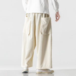 Corduroy Drape Straight Wide-leg Pants