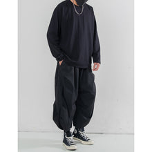 Load image into Gallery viewer, Drawstring Wrinkles Cropped Trousers
