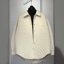 Load image into Gallery viewer, Solid Color Lapel Diamond Quilted Jacket
