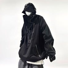 Load image into Gallery viewer, Loose Solid Color Hooded Retro Work Jacket
