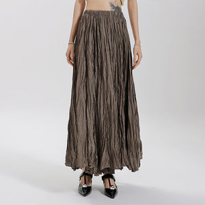 Irregular A-line Pleated Skirt