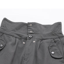 Load image into Gallery viewer, Waist Lapel Side Pockets Buttons Trousers
