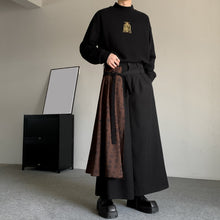 Load image into Gallery viewer, Calligraphy Stitching Fake Two-piece Wide-leg Culottes
