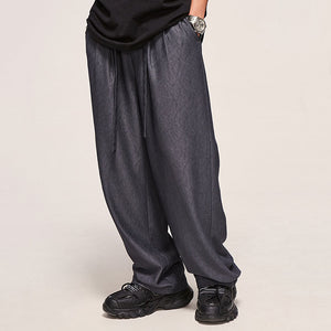 Retro Streamer Draped Wide-leg Pants