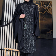 Load image into Gallery viewer, Retro Patchwork Silhouette Long Cape Coat
