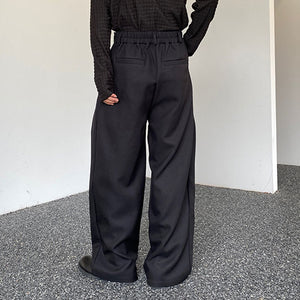 Straight Loose Drape Wide-leg Pants