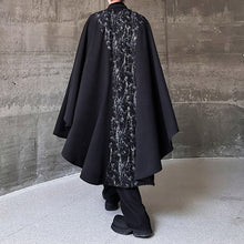 Load image into Gallery viewer, Retro Patchwork Silhouette Long Cape Coat
