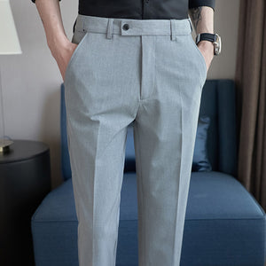 Invisible Elastic Waist Casual Trousers