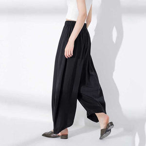 Casual Elastic High Waist Wide Leg Pants