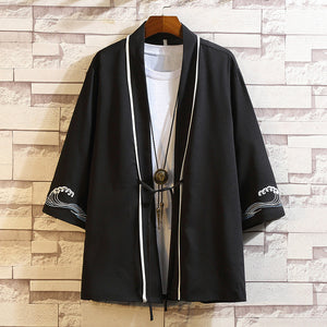 Embroidered Pattern Loose Casual Robe